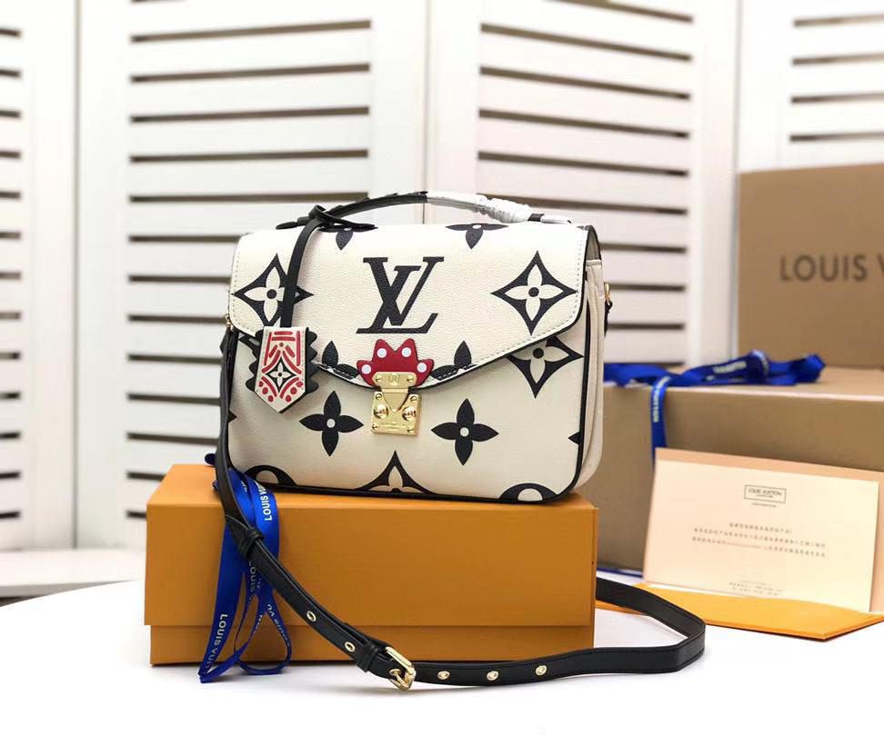 LV LV Crafty Pochette Metis Monogram Empreinte Creme For Women, Women’s Handbags, Shoulder And Crossbody Bags 9.8in/25cm LV M45384