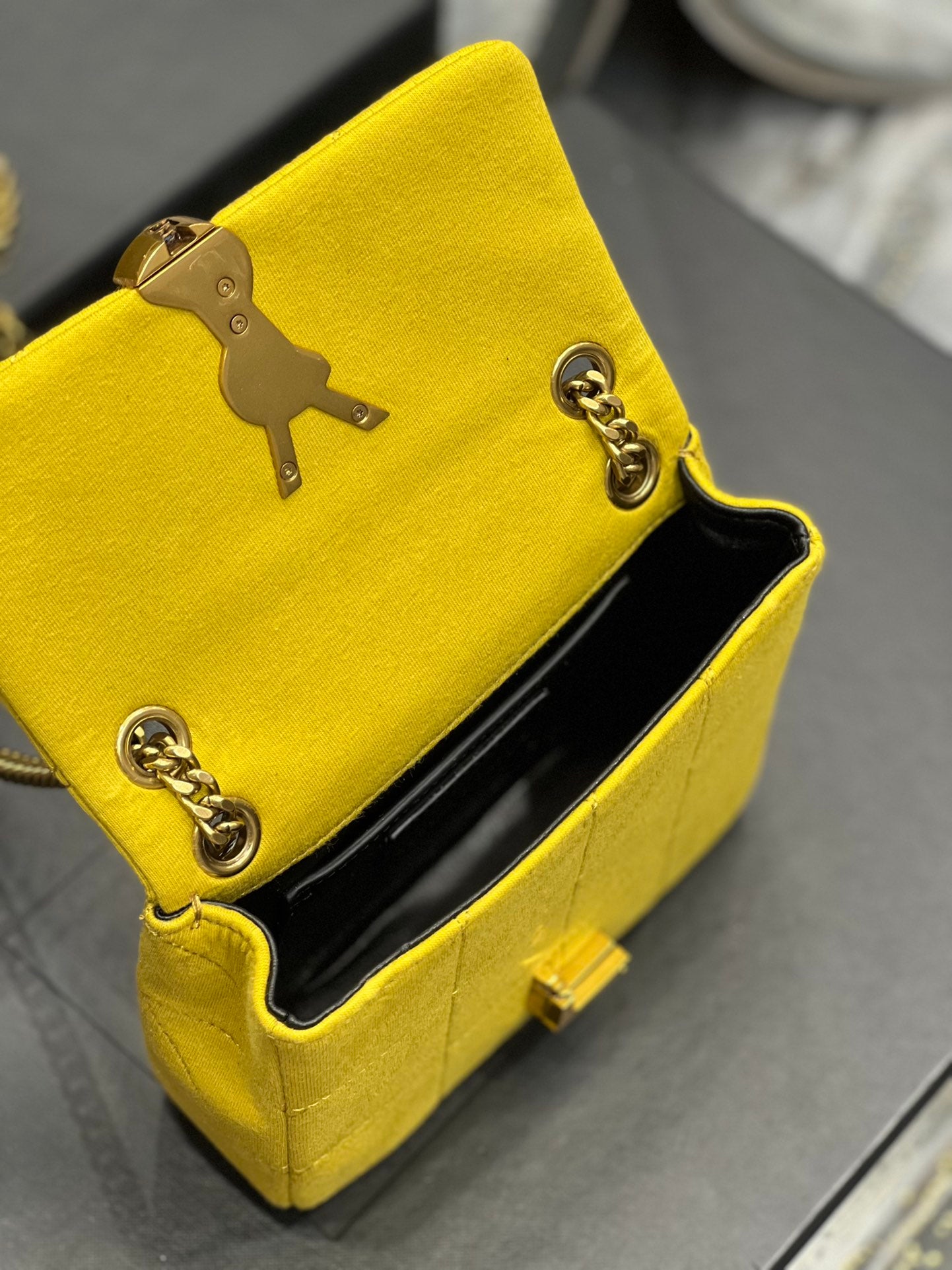 YSSL Jamie Mini Chain Bag Yellow For Women, Women&#8217;s Bags 6.9in/17.5cm YSL