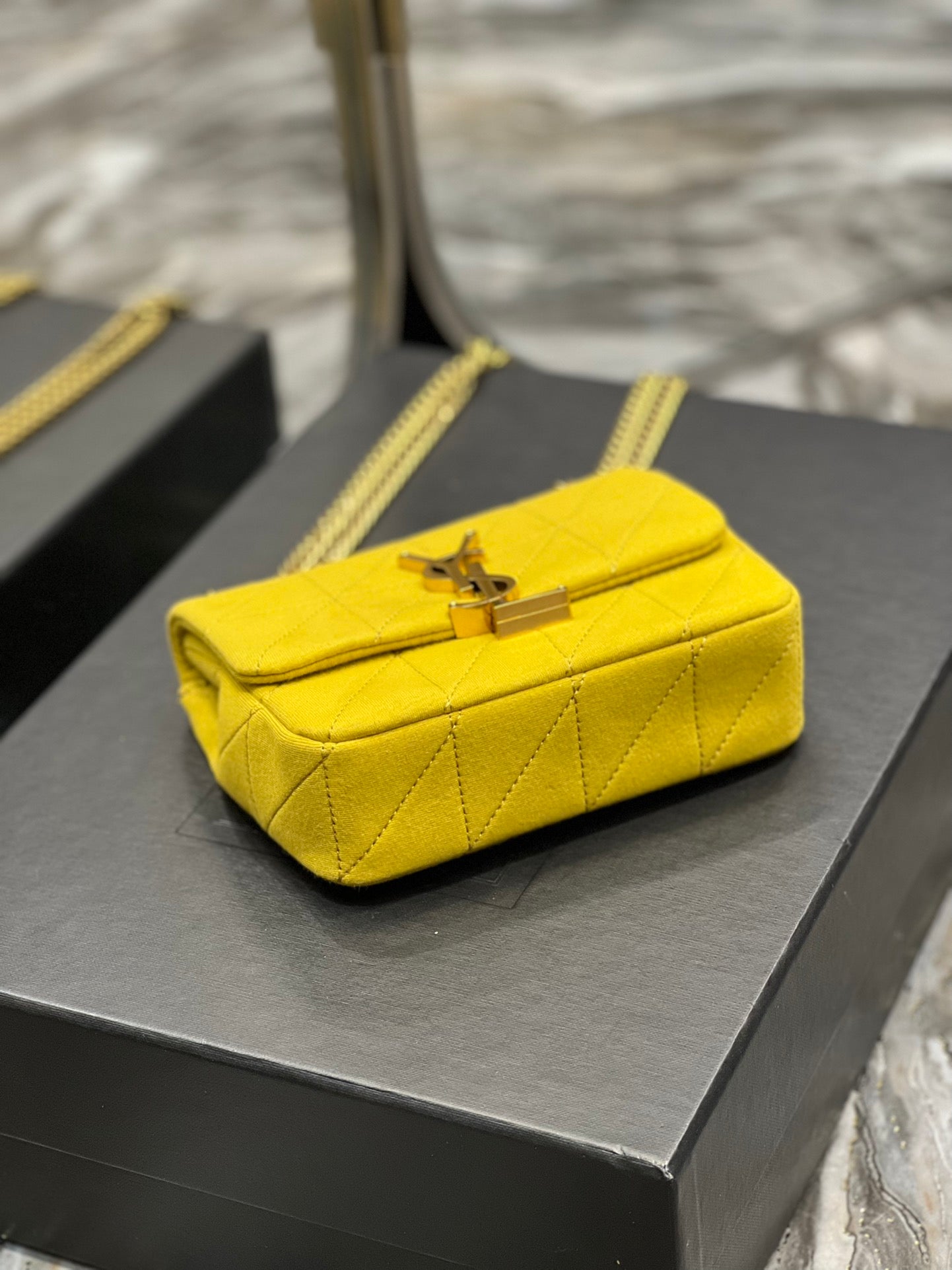 YSSL Jamie Mini Chain Bag Yellow For Women, Women&#8217;s Bags 6.9in/17.5cm YSL